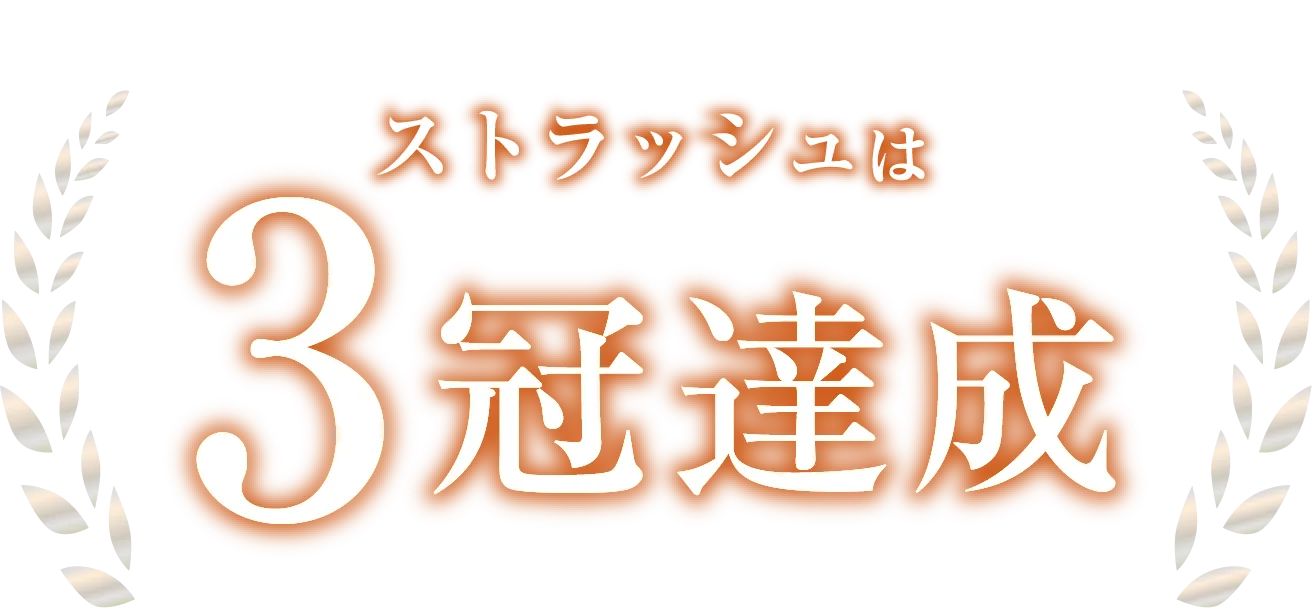 ストラッシュは 3冠達成