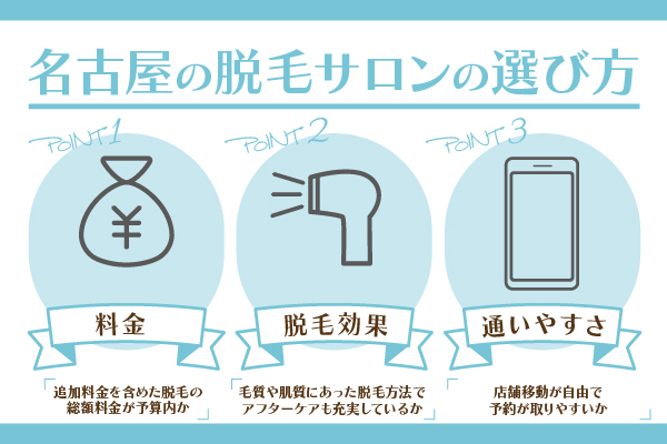 名古屋の脱毛サロンの選び方