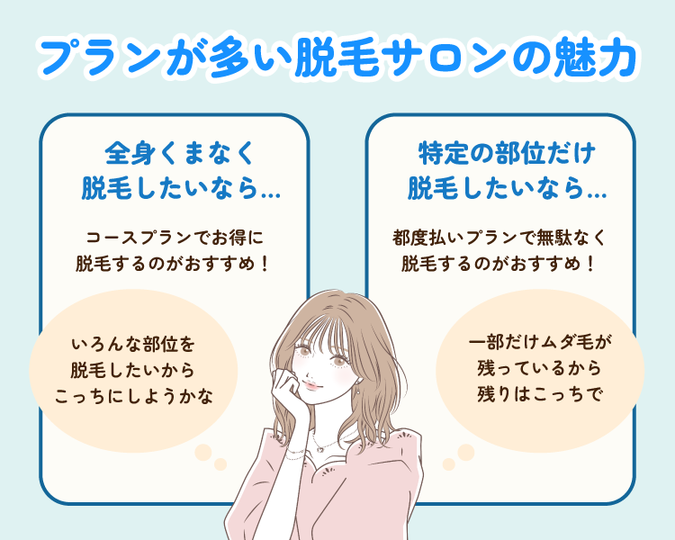 プランが多く自分に合った形を選ぶことができる