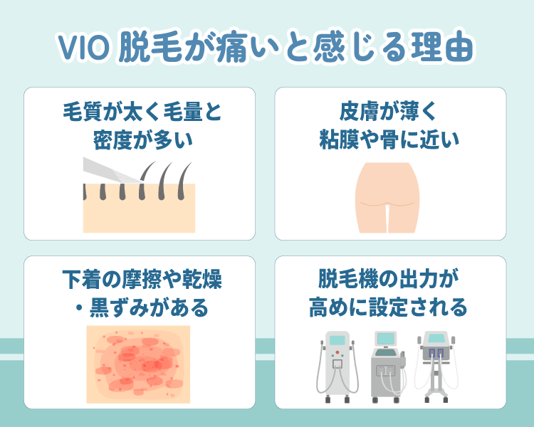 VIO脱毛が痛い（痛すぎる）と感じる理由