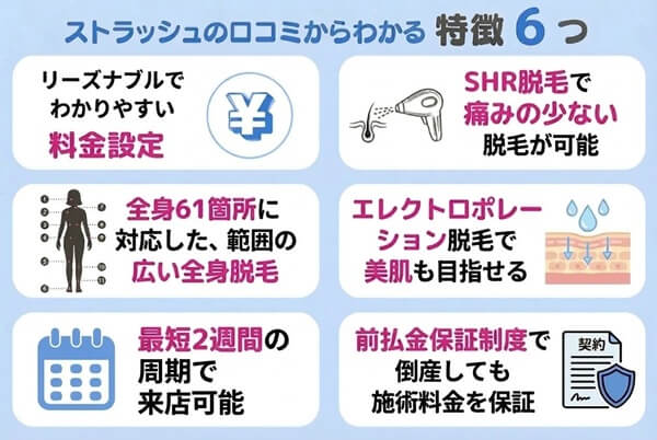 ストラッシュの口コミからわかる特徴6つ