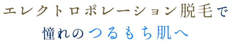 エレクトロポレーション脱毛で憧れのつるもち肌へ